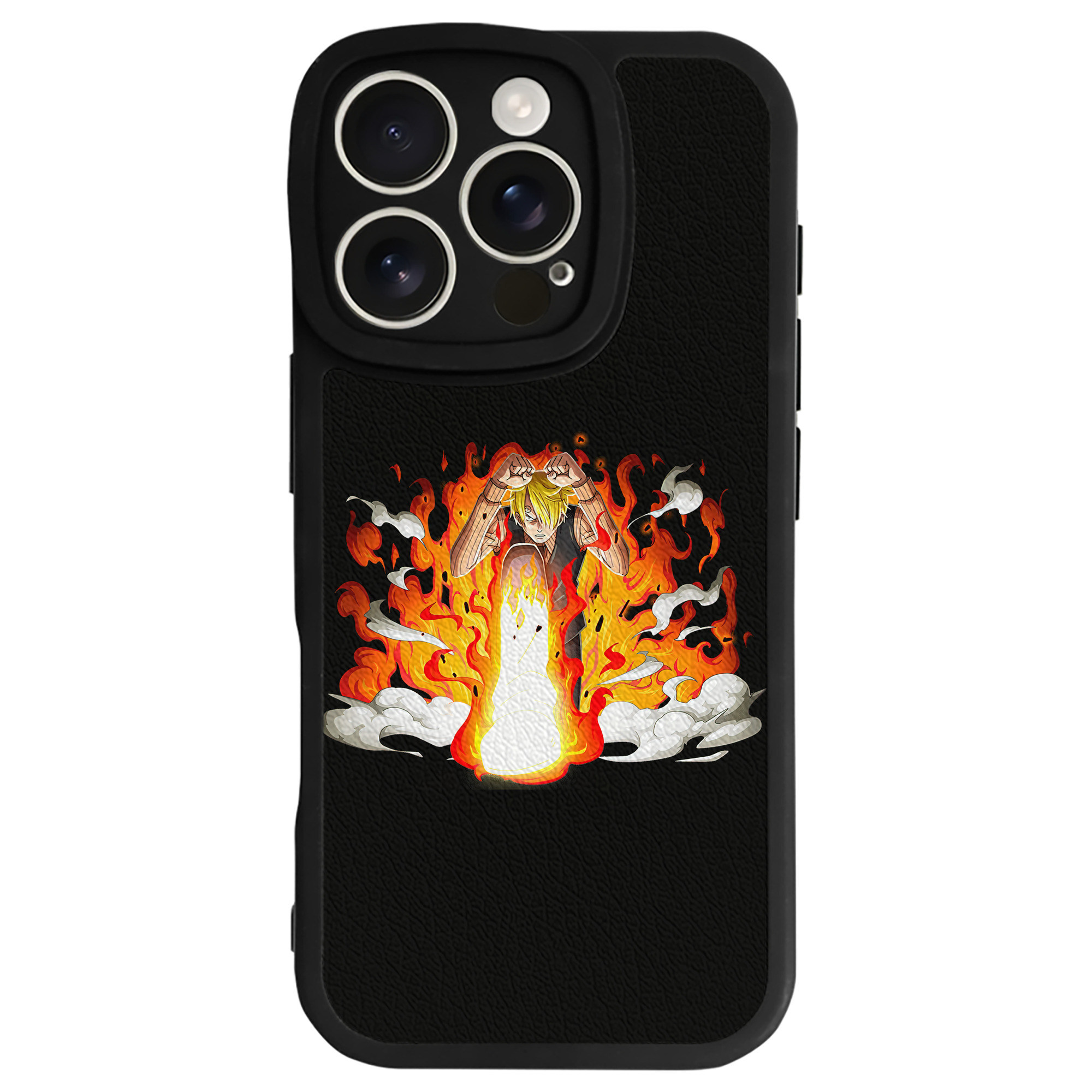 （画像用） ワンピース サンジ ONE PIECE Sanji 【iPhone 16シリーズ対応】シリコンスマホケース（レザー調） 材質：シリコン